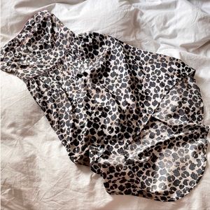 NWOT American Rag High-Low Animal Print Leopard Strapless Dress